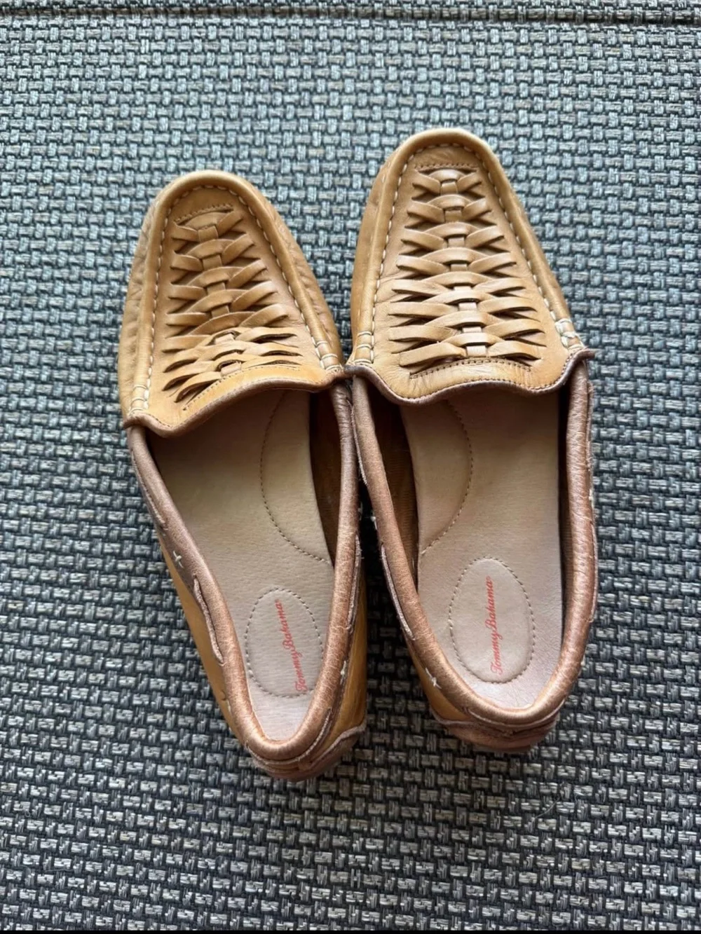 Tommy Bahama Woven Slip-On Loafers in Light Brown